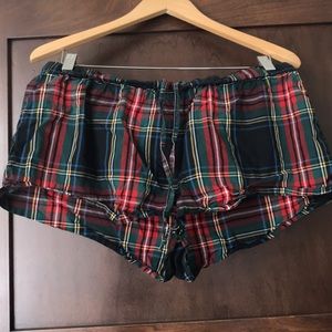J. Crew tartan plaid pajama short